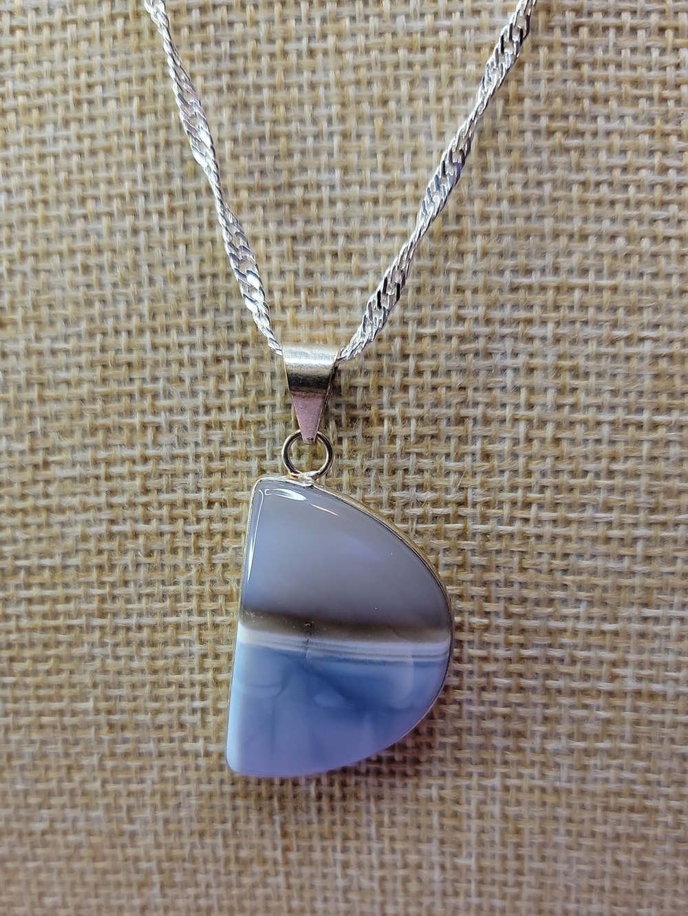 Owyhee Opal Pendant on Sterling Silver Necklace